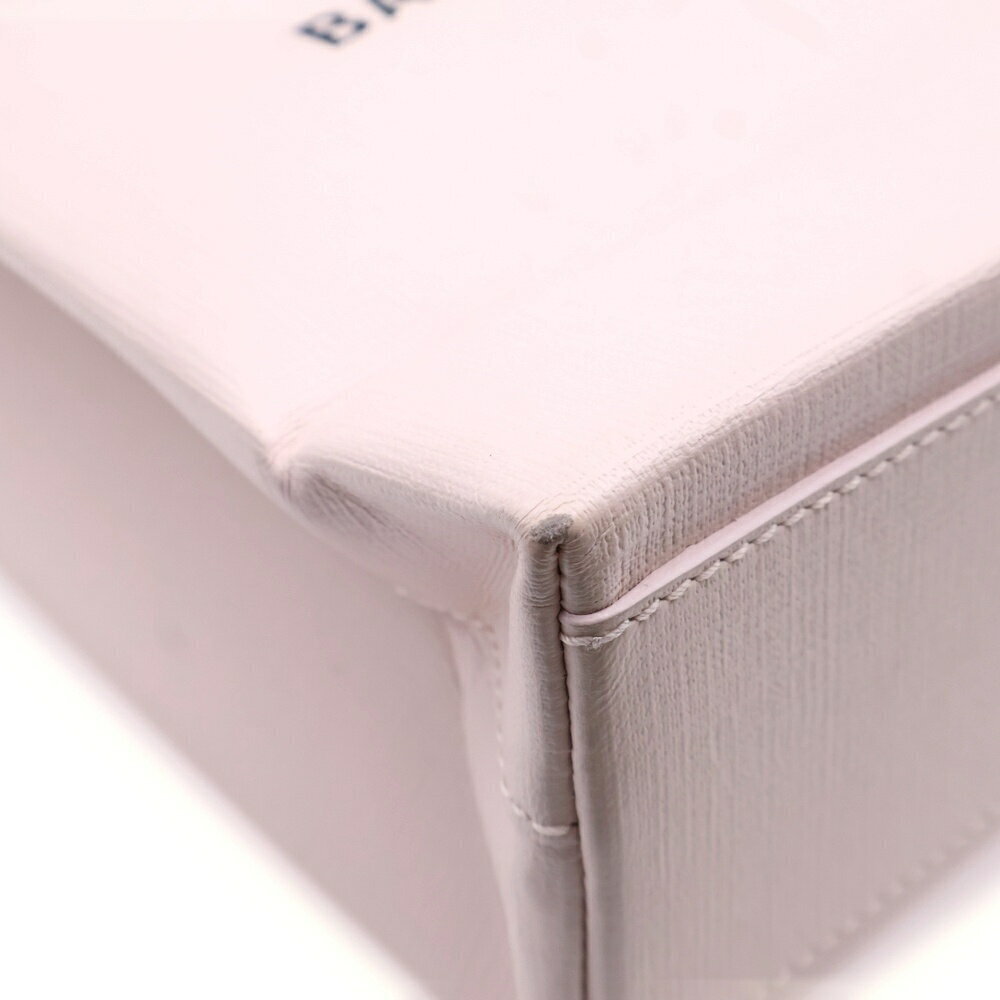 BALENCIAGA Shopping Tote Bag Shoulder Handbag Pink Leather - Picture 4 of 6